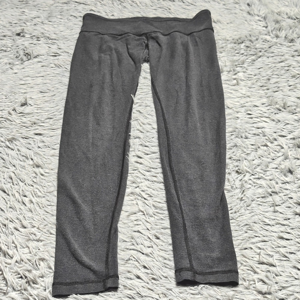 Lululemon Leggings Womens Size 8 Gray Heathered Yoga Athletic Pants Stretch Gym